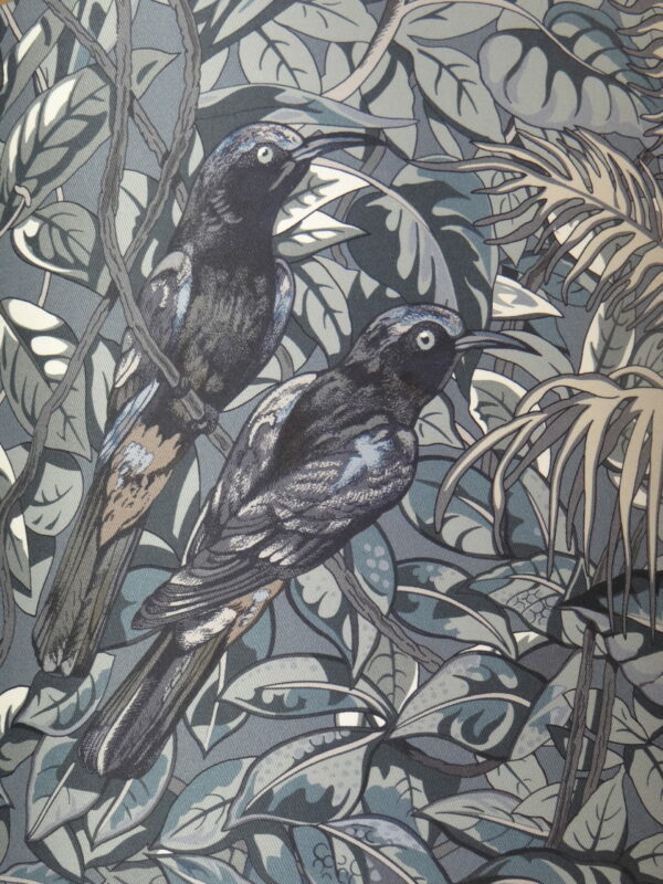 Détail abat-jour tissu Jungle life de Hermès